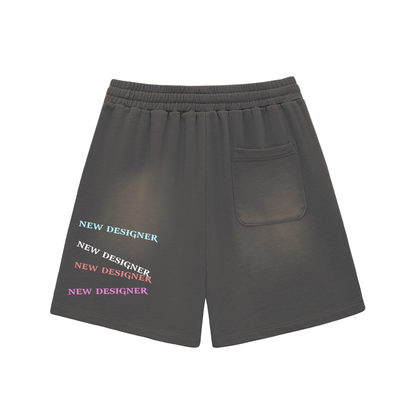 Krono Sun Fade Raw Edge Cotton Shorts