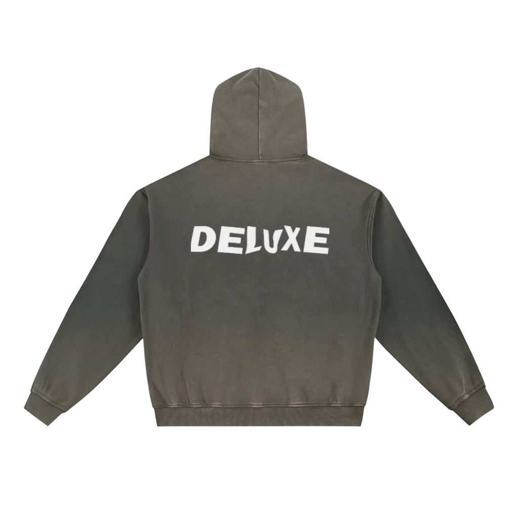 Vintage Washed Gradient Fleece Hoodie