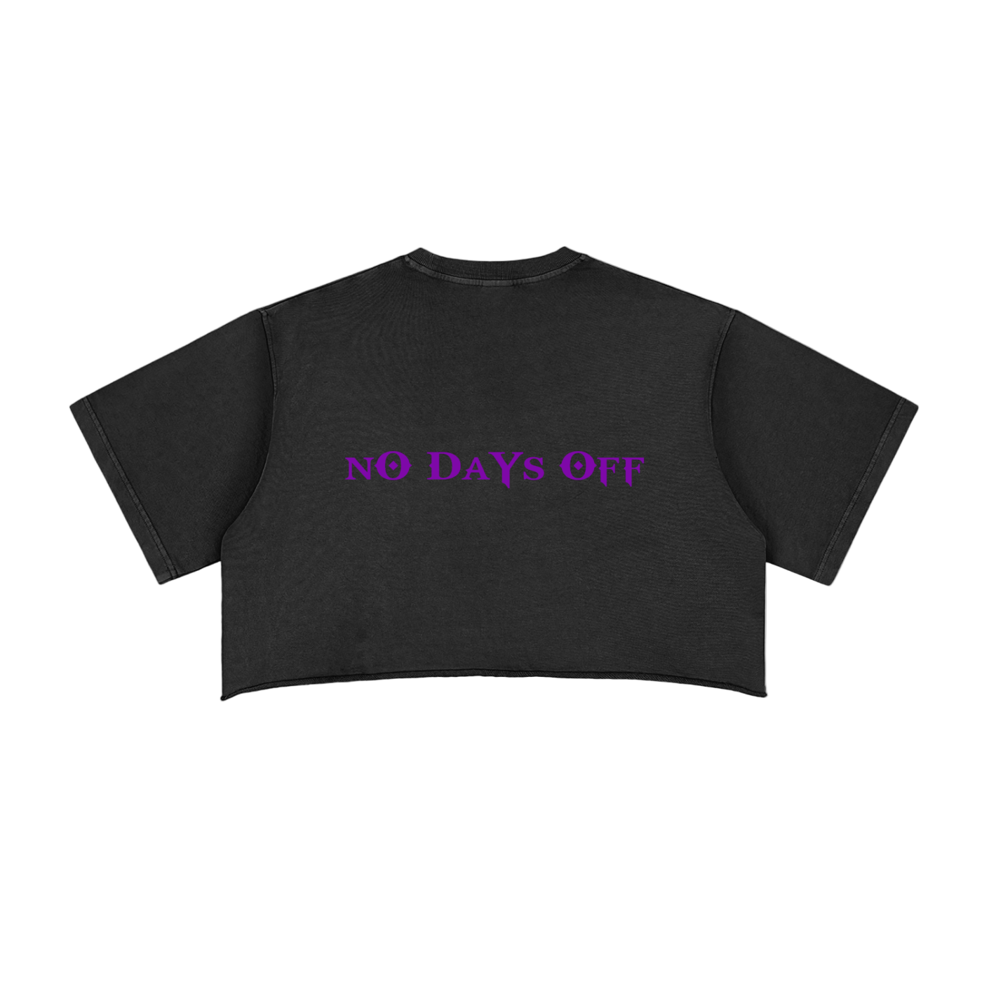 Krono Snow Washed Raw Edge Crop Top