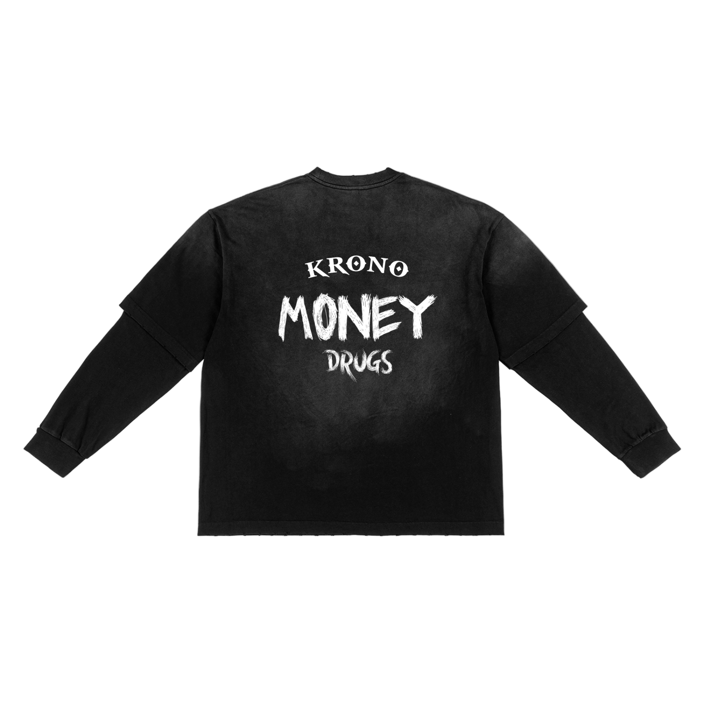 Krono Sunfade Hand-Frayed Faux Two-Piece T-Shirt