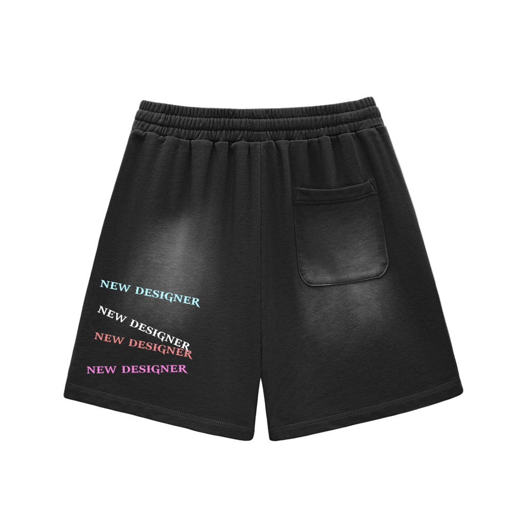 Krono Sun Fade Raw Edge Cotton Shorts
