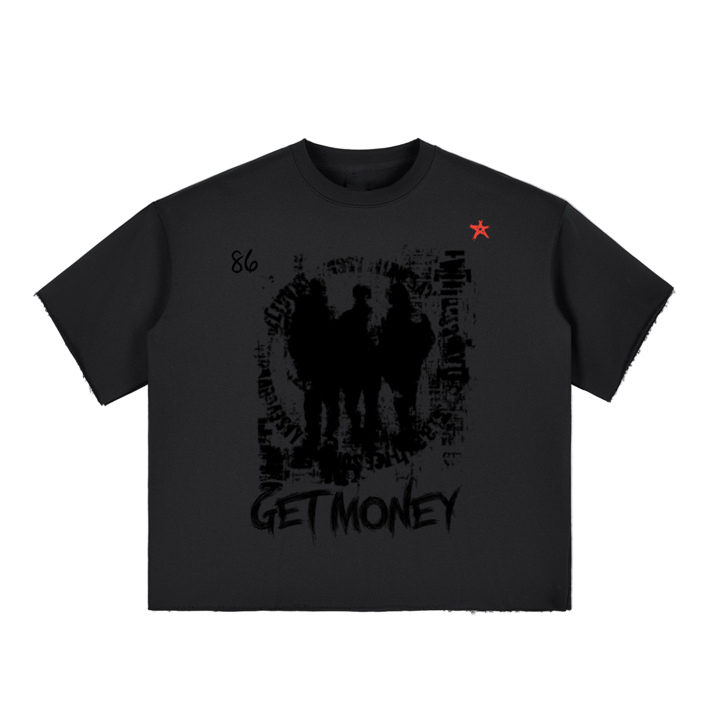 Krono Boxy Half-Sleeve Raw-Edge T-Shirt