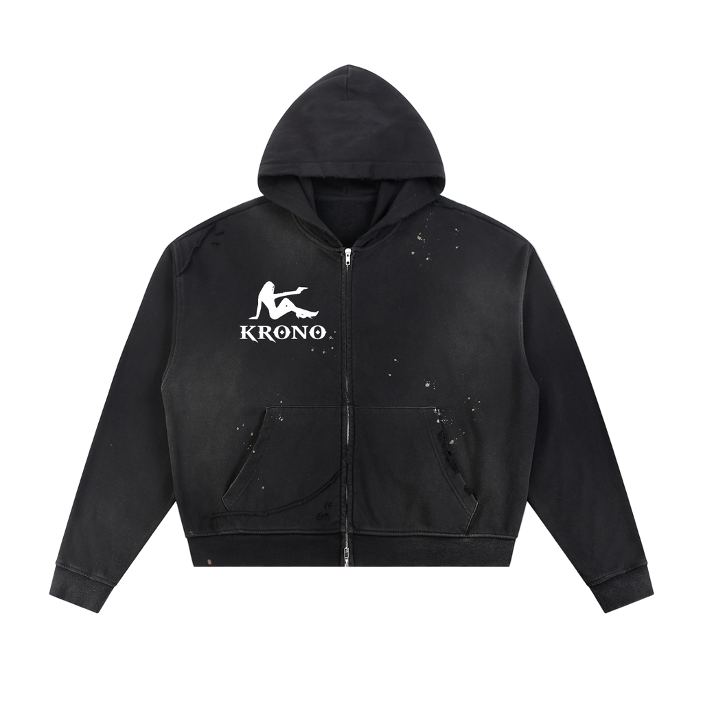 Deluxe Edge Fleece Zip Hoodie