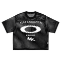Black t-shirt with 'GATEKEEPER' and 'KRONO' branding on a white background