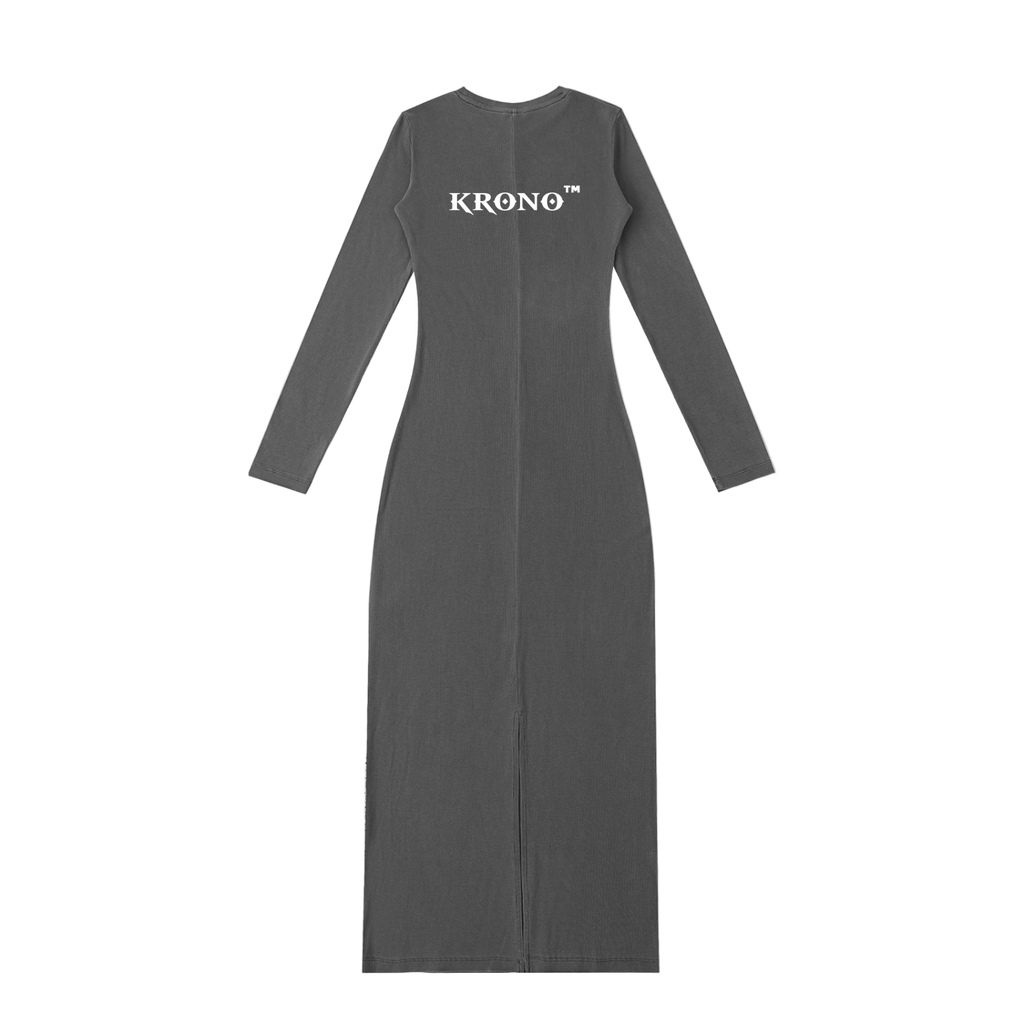 Deluxe Dyed Washed Slit Maxi Dress