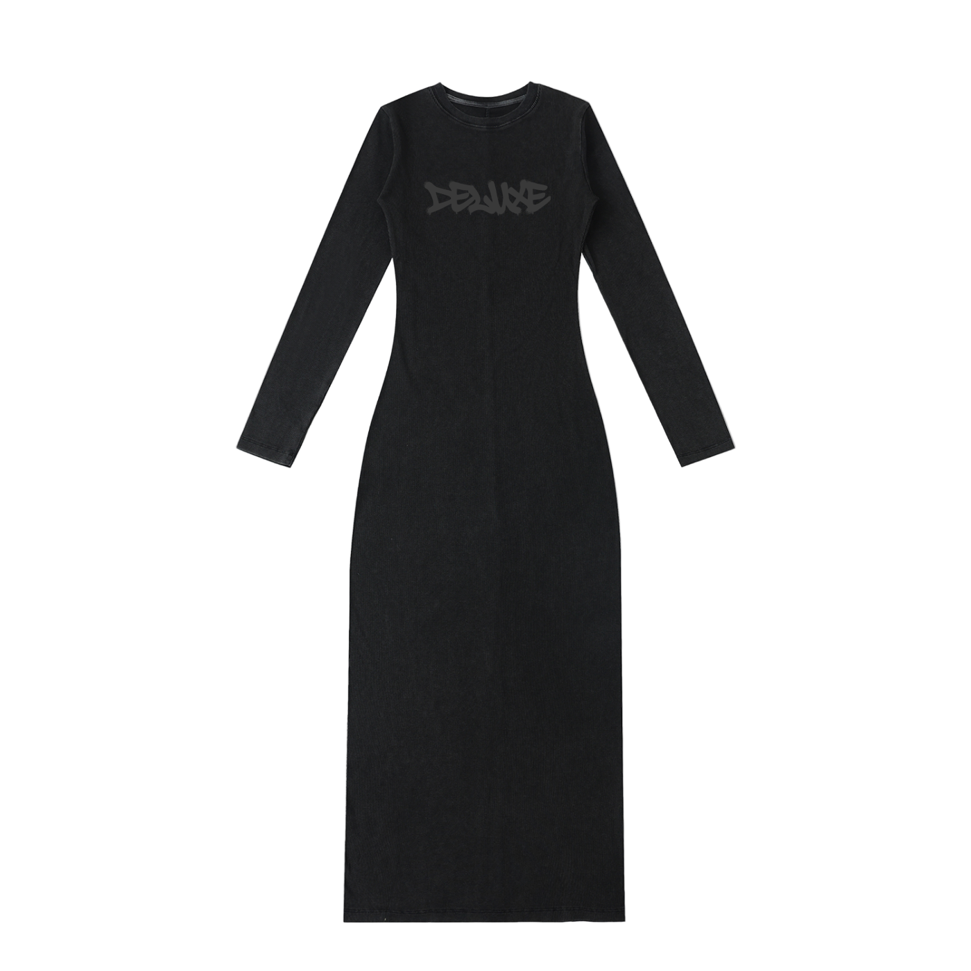 Deluxe Dyed Washed Slit Maxi Dress