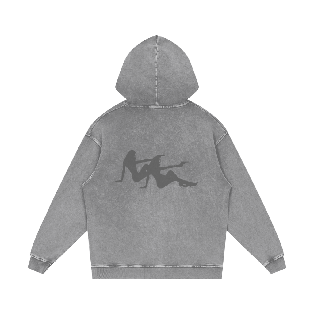 Krono Snow Washed Loose Cotton Poking Hoodie