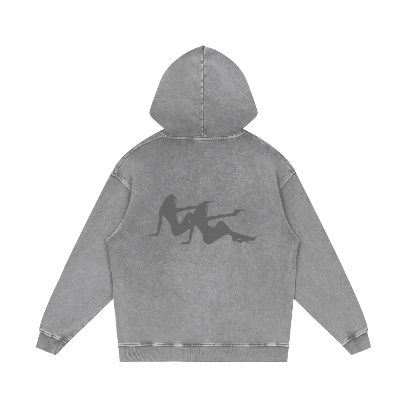Krono Snow Washed Loose Cotton Poking Hoodie