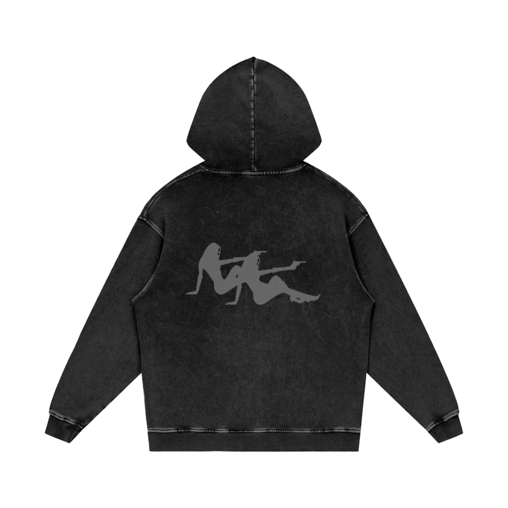 Krono Snow Washed Loose Cotton Poking Hoodie