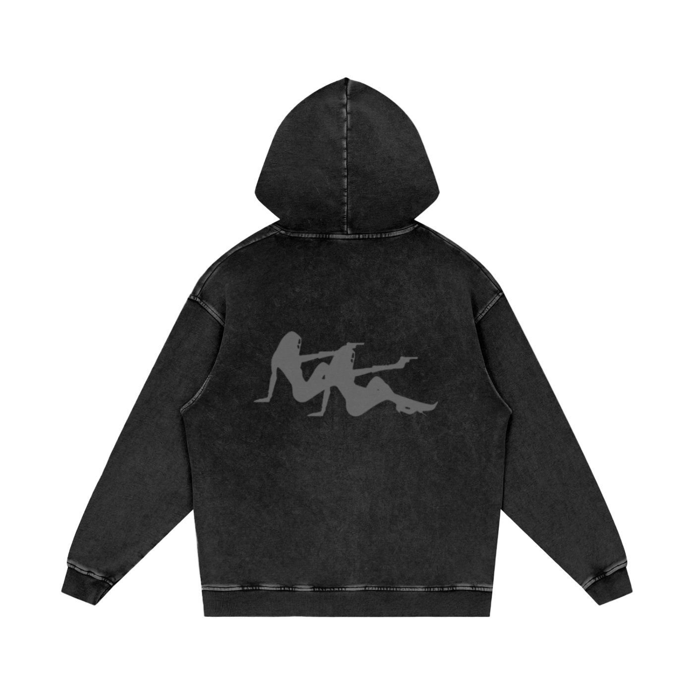 Krono Snow Washed Loose Cotton Poking Hoodie