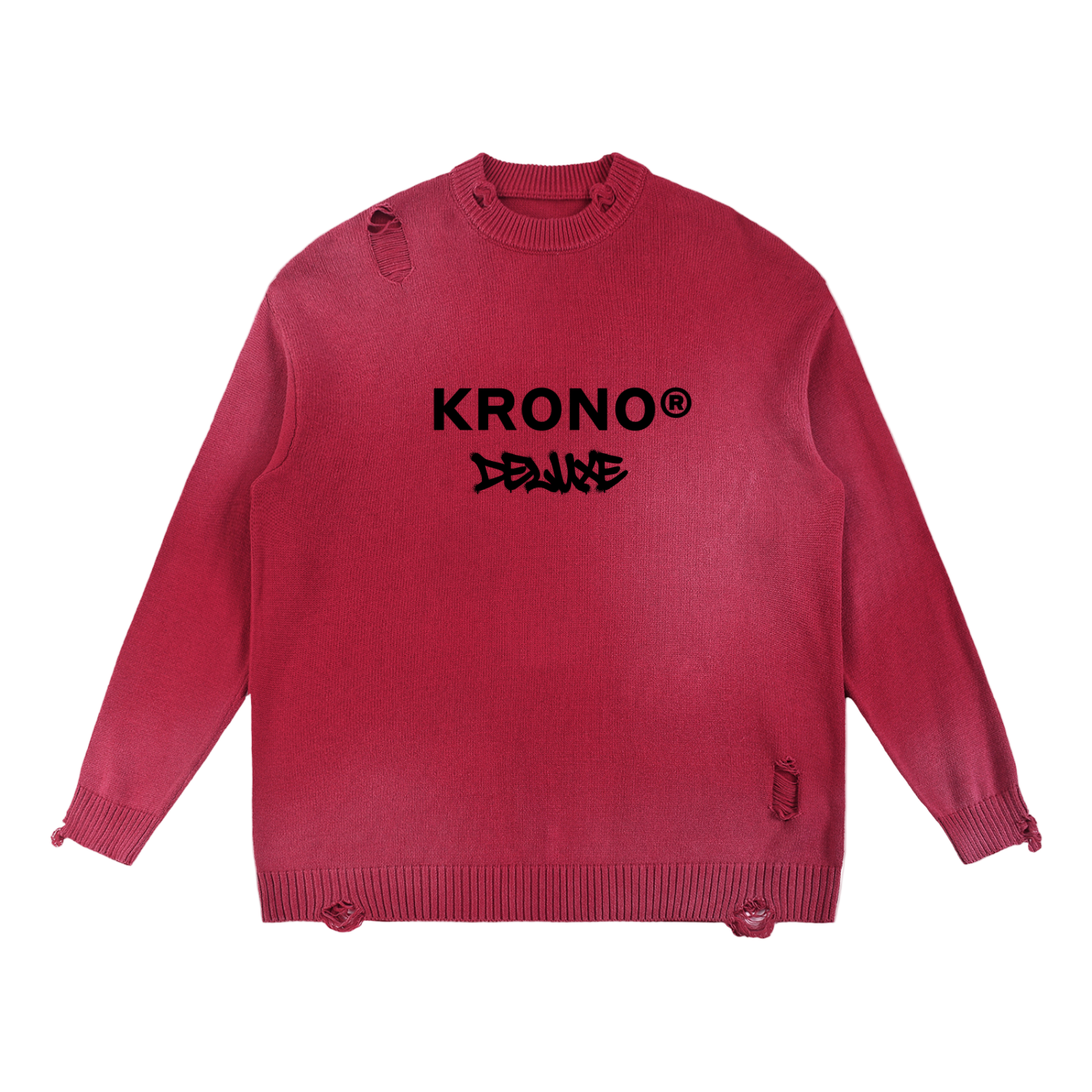 Deluxe Sun Fade Distressed Sweater