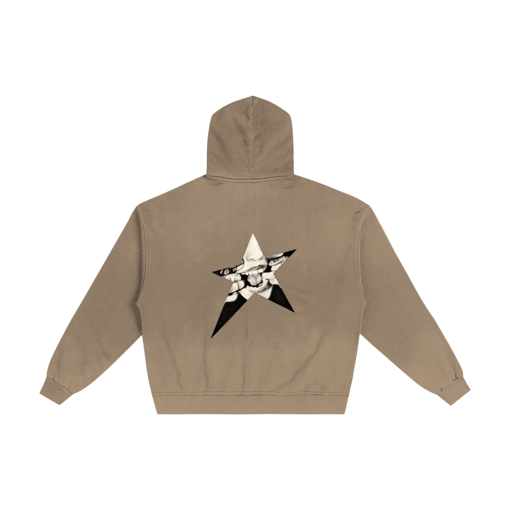 Krono Hand-Frayed Sunfade Zip Hoodie