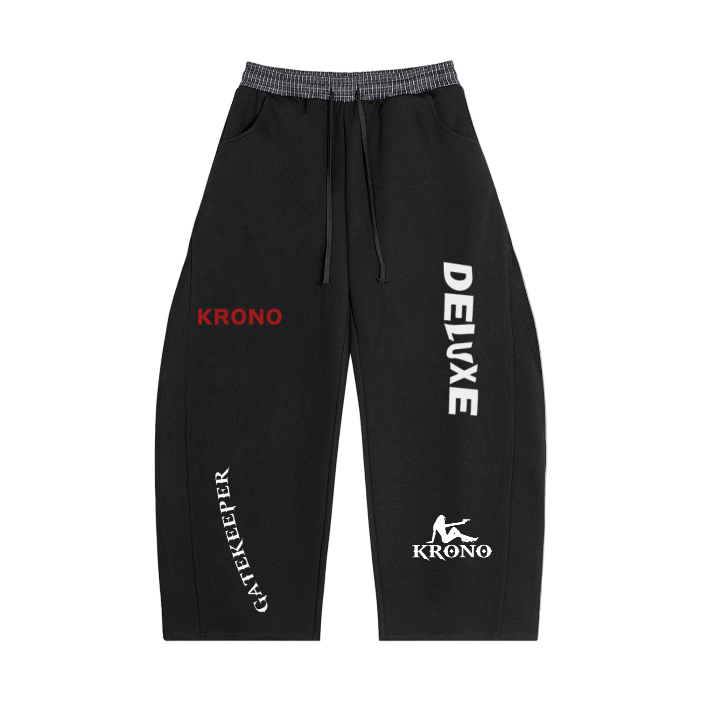 Deluxe Plaid Waistband Barrel Sweatpants