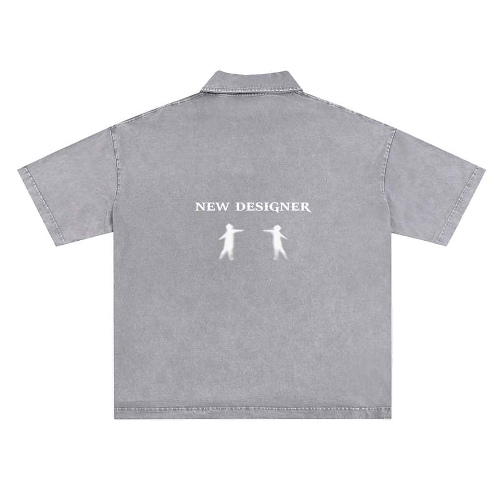 Heavyweight Snow-Washed Krono Polo T-Shirt