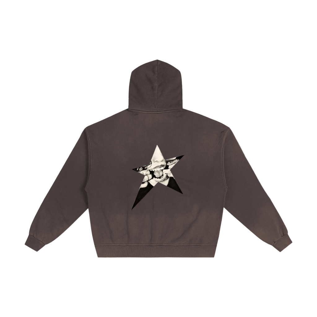 Krono Hand-Frayed Sunfade Zip Hoodie