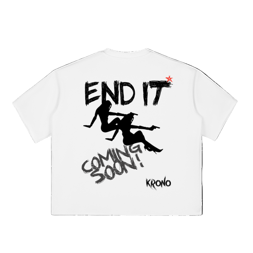 Krono Boxy Half-Sleeve Raw-Edge T-Shirt