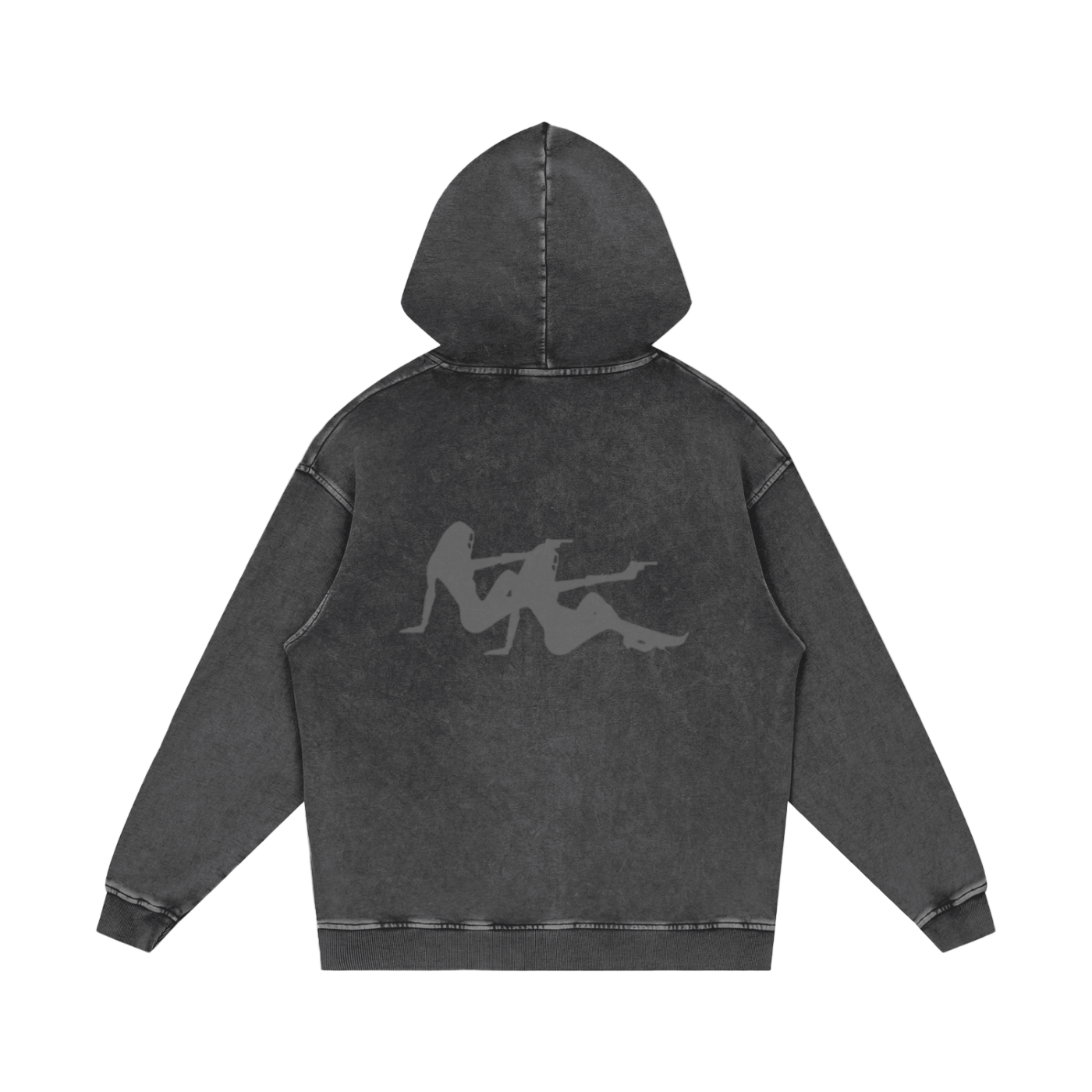 Krono Snow Washed Loose Cotton Poking Hoodie