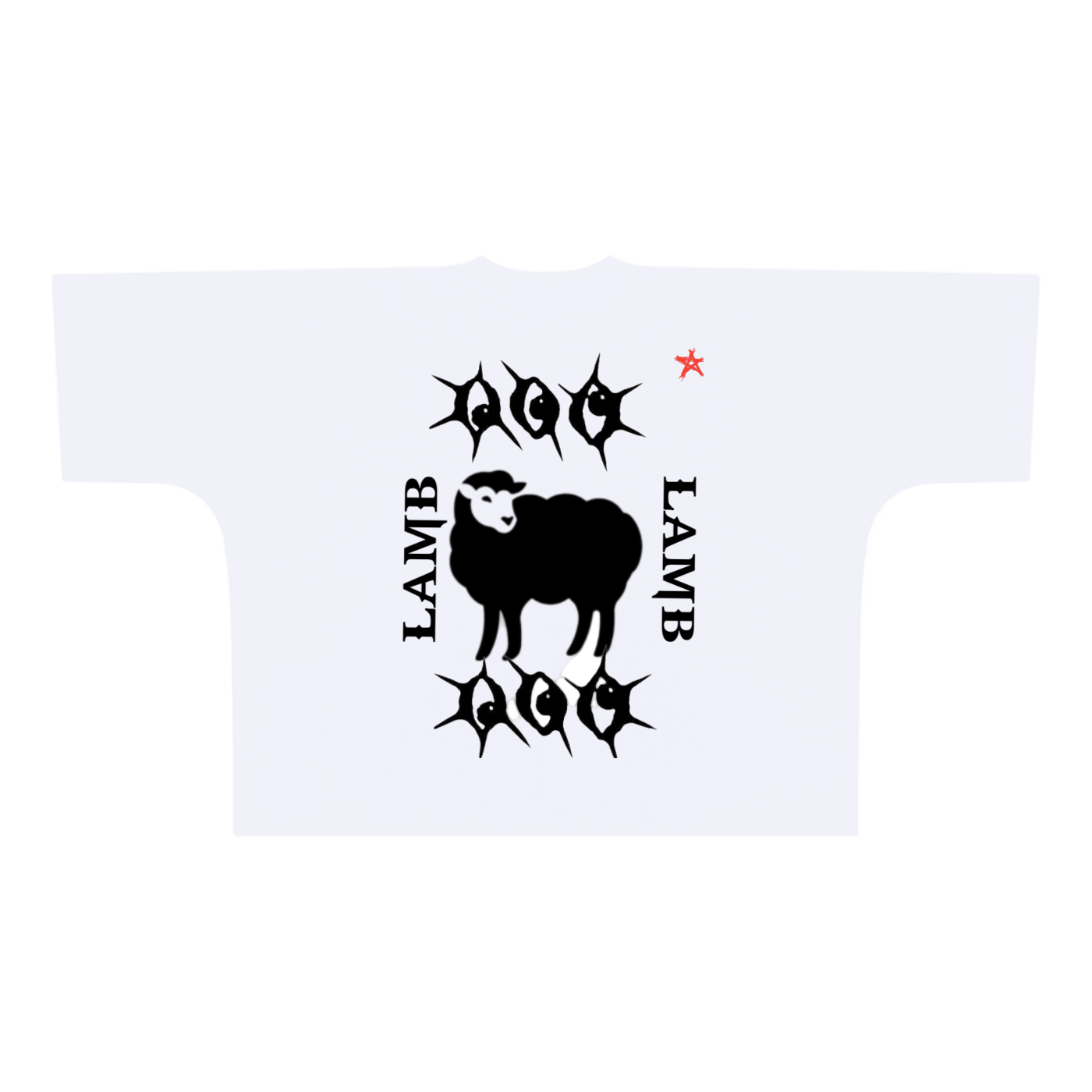 Krono Mark Of The Lamb Oversized One-Piece Boxy T-Shirt