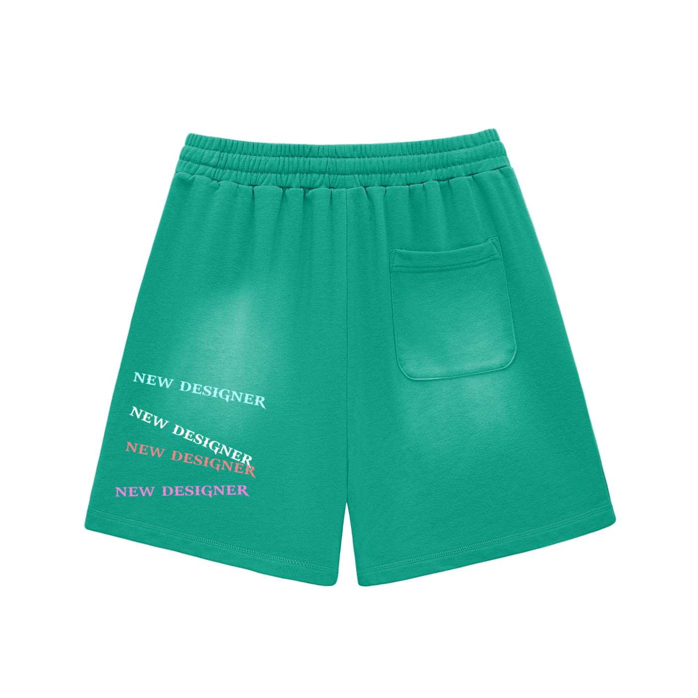 Krono Sun Fade Raw Edge Cotton Shorts