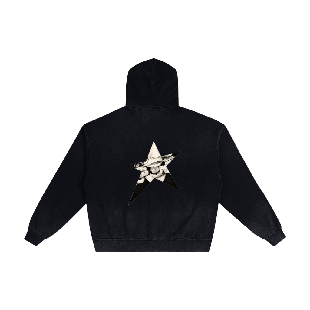 Krono Hand-Frayed Sunfade Zip Hoodie