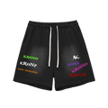 Krono Sun Fade Raw Edge Cotton Shorts