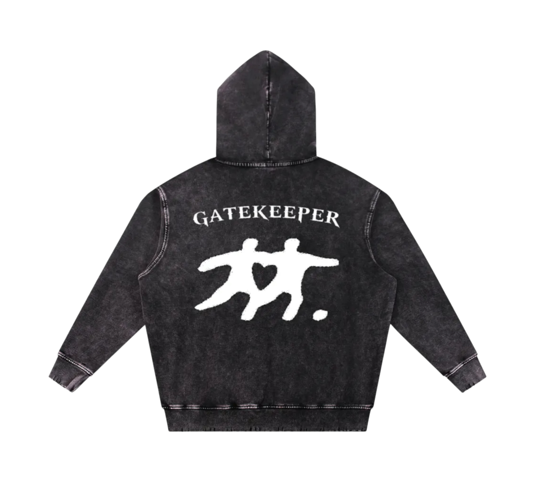 Snow Wash Hand-Frayed Heavyweight  Hoodie