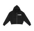 Fleece Zip-Up Boxy Hoodie