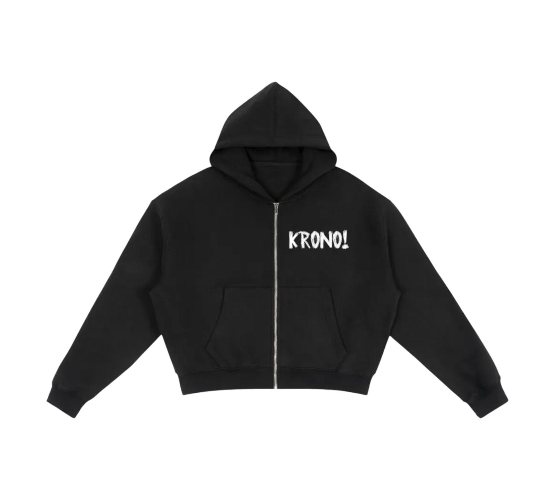 Fleece Zip-Up Boxy Hoodie
