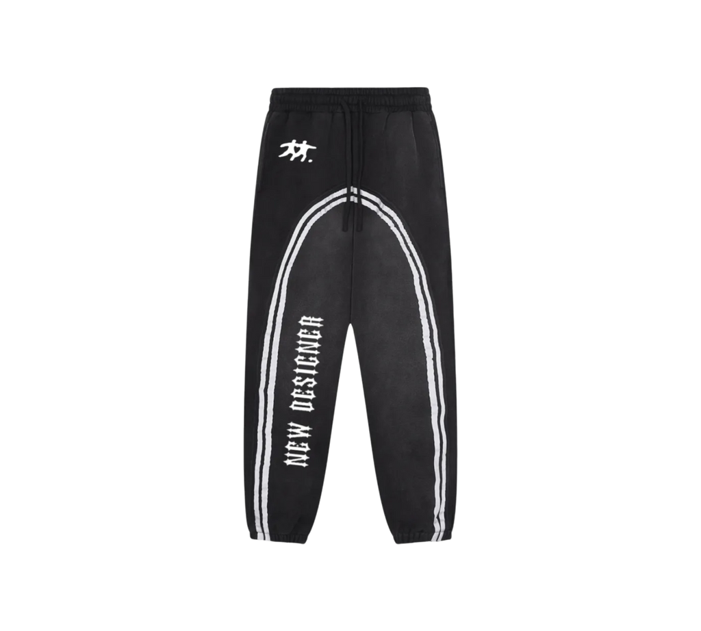 Sun Fade Contrast Tape Fleece Jogged Sweatpants