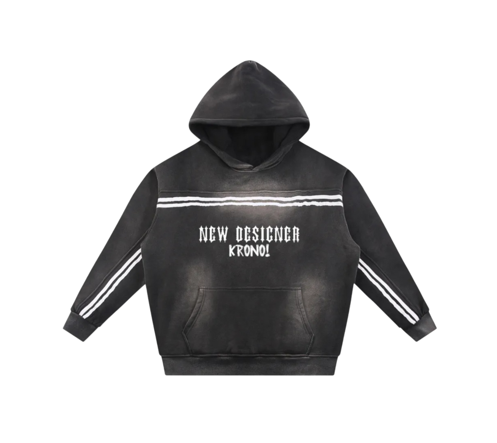 Sun Fade Contrast Tape Fleece Hoodie