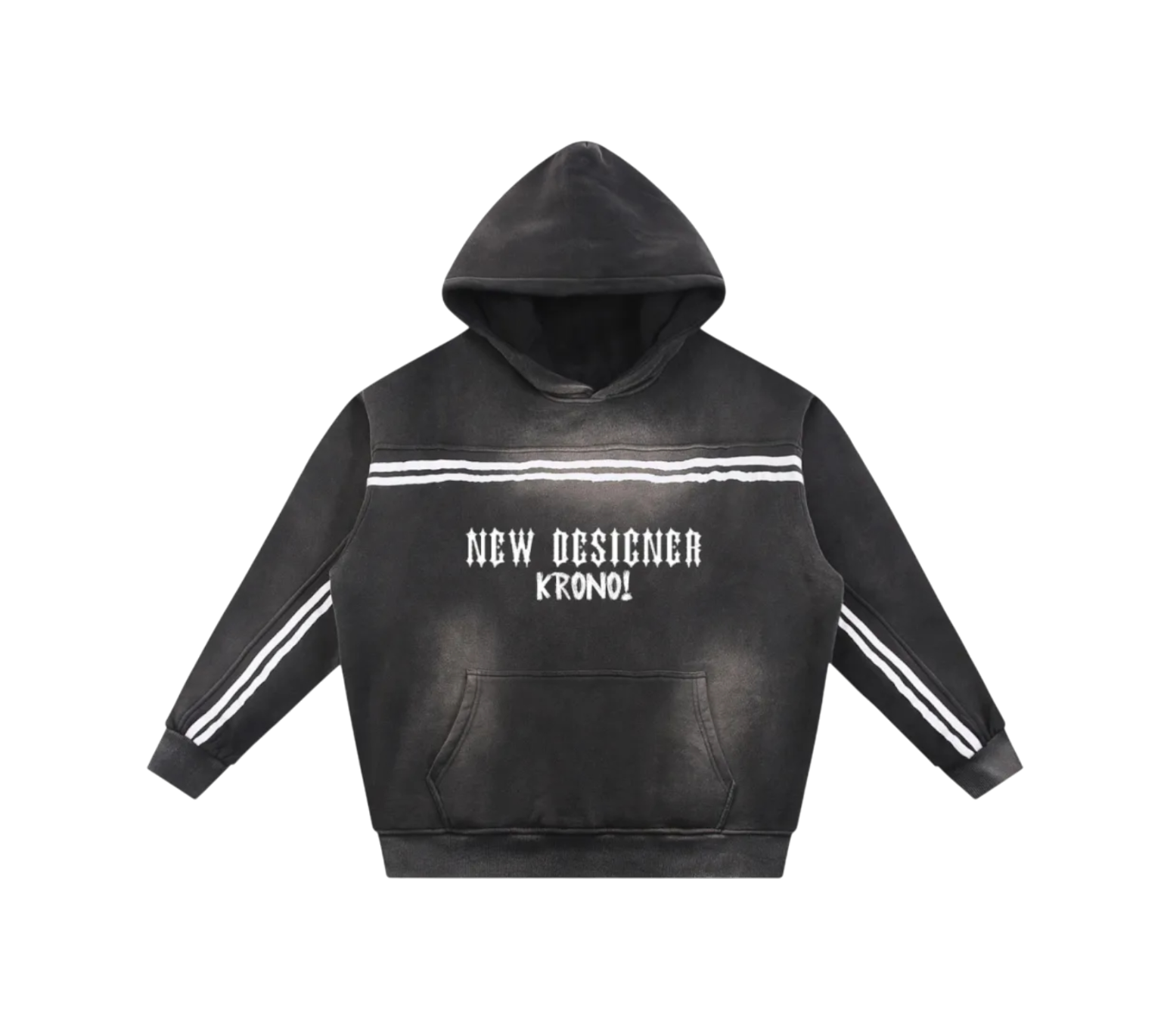 Sun Fade Contrast Tape Fleece Hoodie