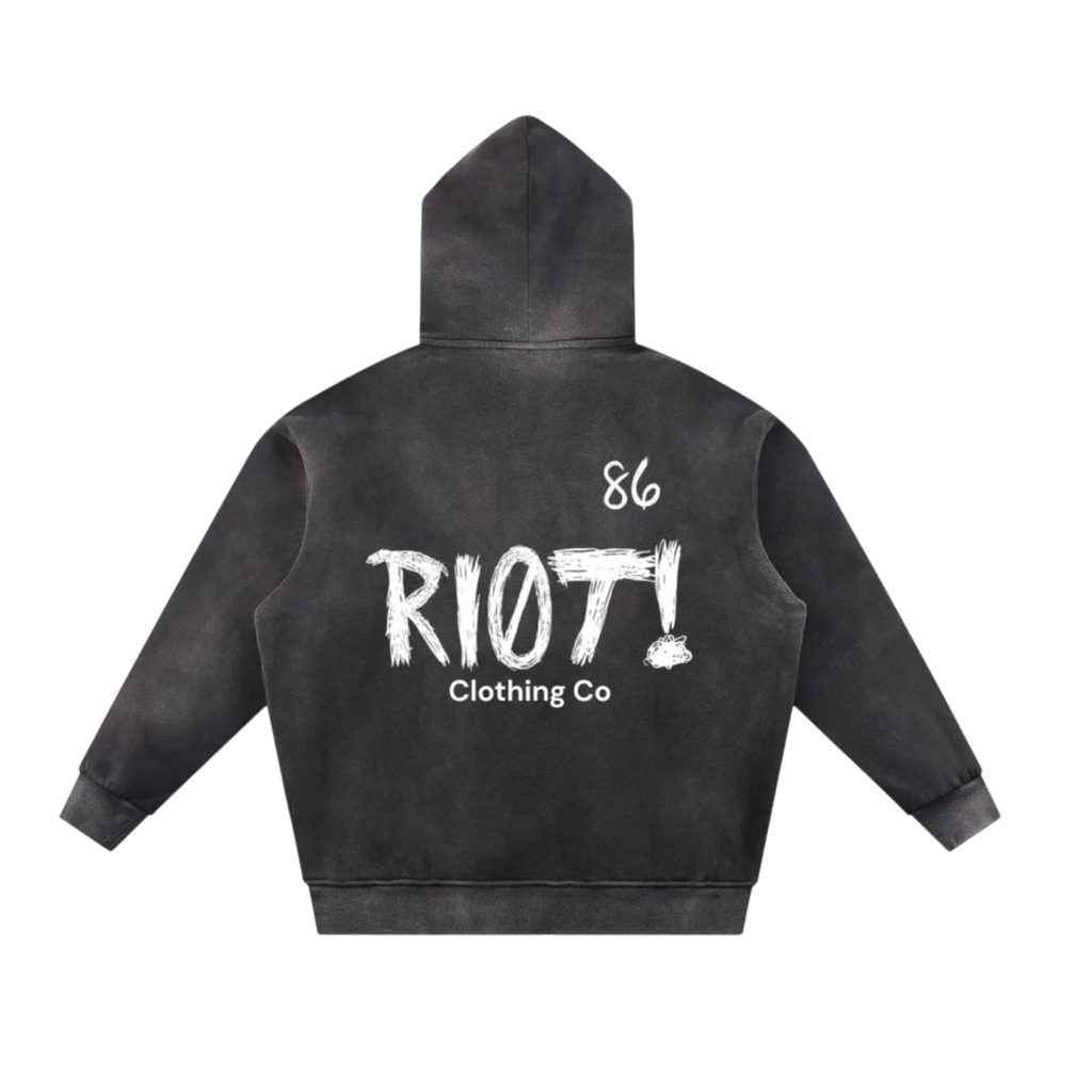 Sun Fade Contrast Tape Fleece Hoodie