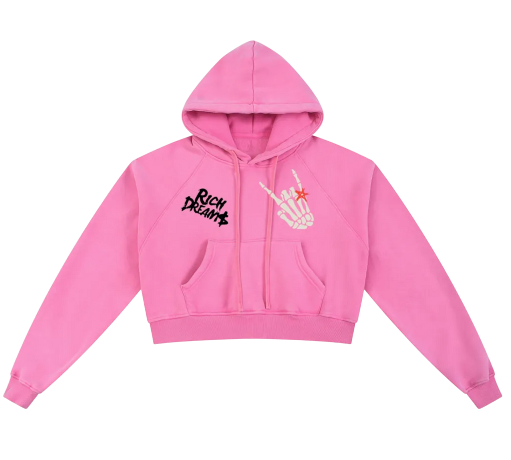 Dj Snow Washed Krono Cropped Hoodie