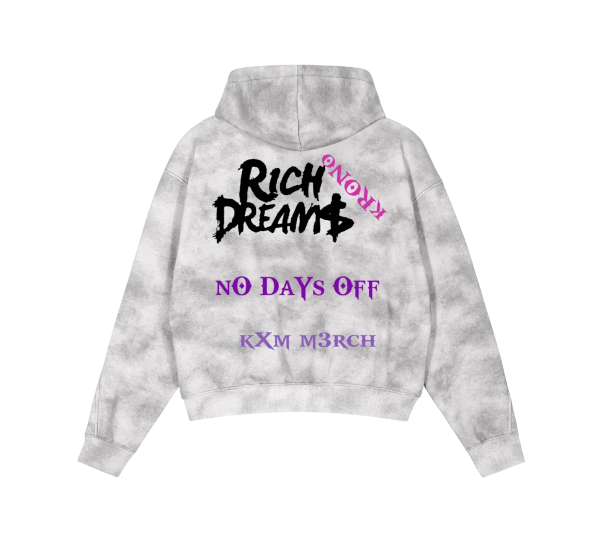 Dirty Krono Washed Zip-Up kAm Fleece Hoodie