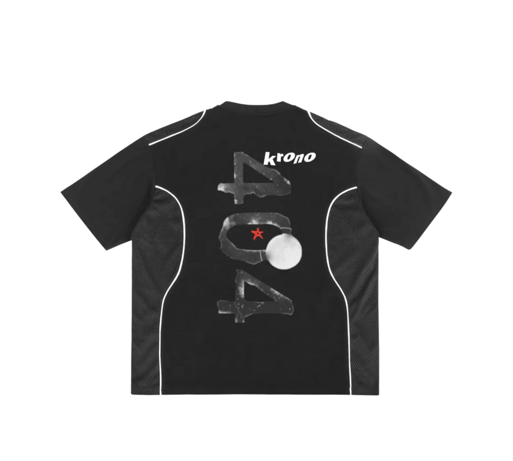 Krono Black Contrast Piped Panel T-Shirt